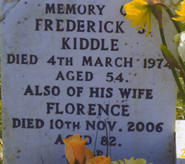 Florence Kiddle Headstone